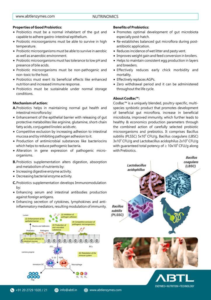 Role of Probiotics in Poultry Gut Health – SR Publications